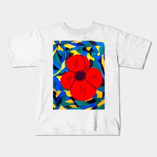 Red flower Kids T-Shirt